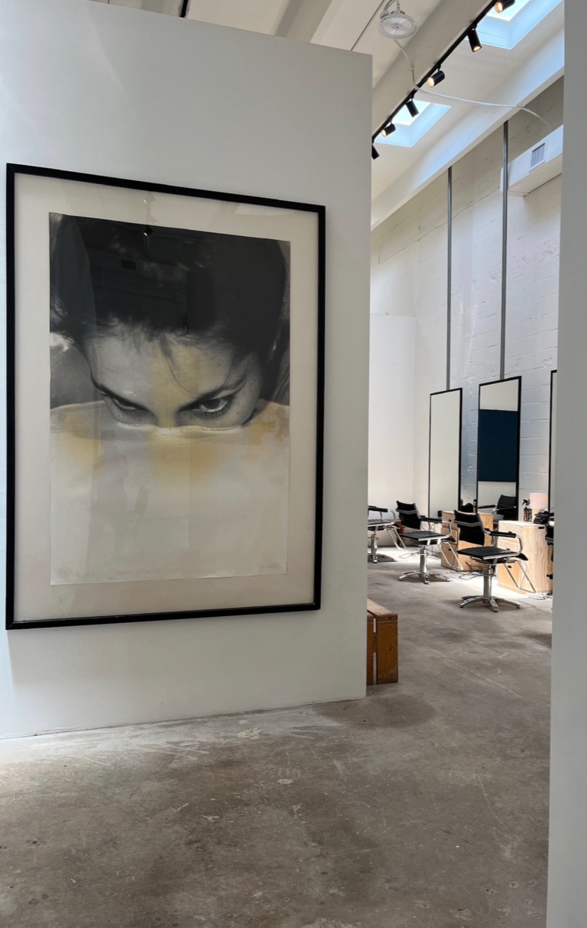Inside the OLLIN Miami studio — the styling floor in daylight.